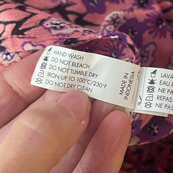 POUPETTE ST BARTH Amora Romper in Pink Purple Fressia Floral V-Neck Romper Med - Picture 6 of 8